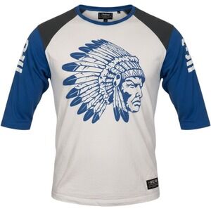 Hustle Gang Mens 2X Baseball TShirt Blue White Raglan Graphic Tee Hip Hop Skater